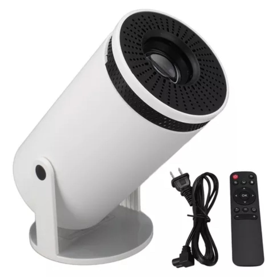 MINI PROYECTOR PORTÁTIL HY300 ANDROID 11 SMART 4K – BLANCO 110v-220v
